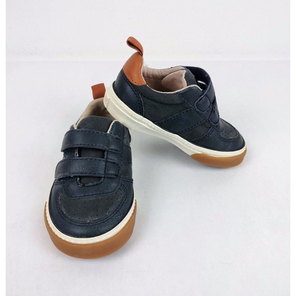 Old Navy Baby Boys Navy Blue Casual Sneaker Shoes Hook Loop Size 5